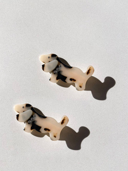2pc Dog Acetate Hair Clips Set | Eco-Friendly