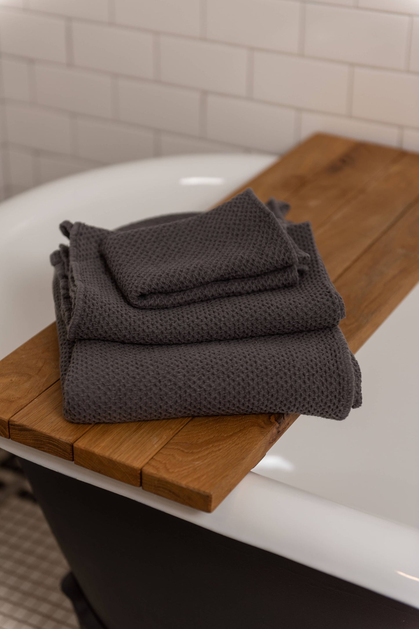 Linen Waffle Bath Towel