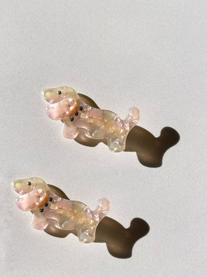 2pc Dog Acetate Hair Clips Set | Eco-Friendly