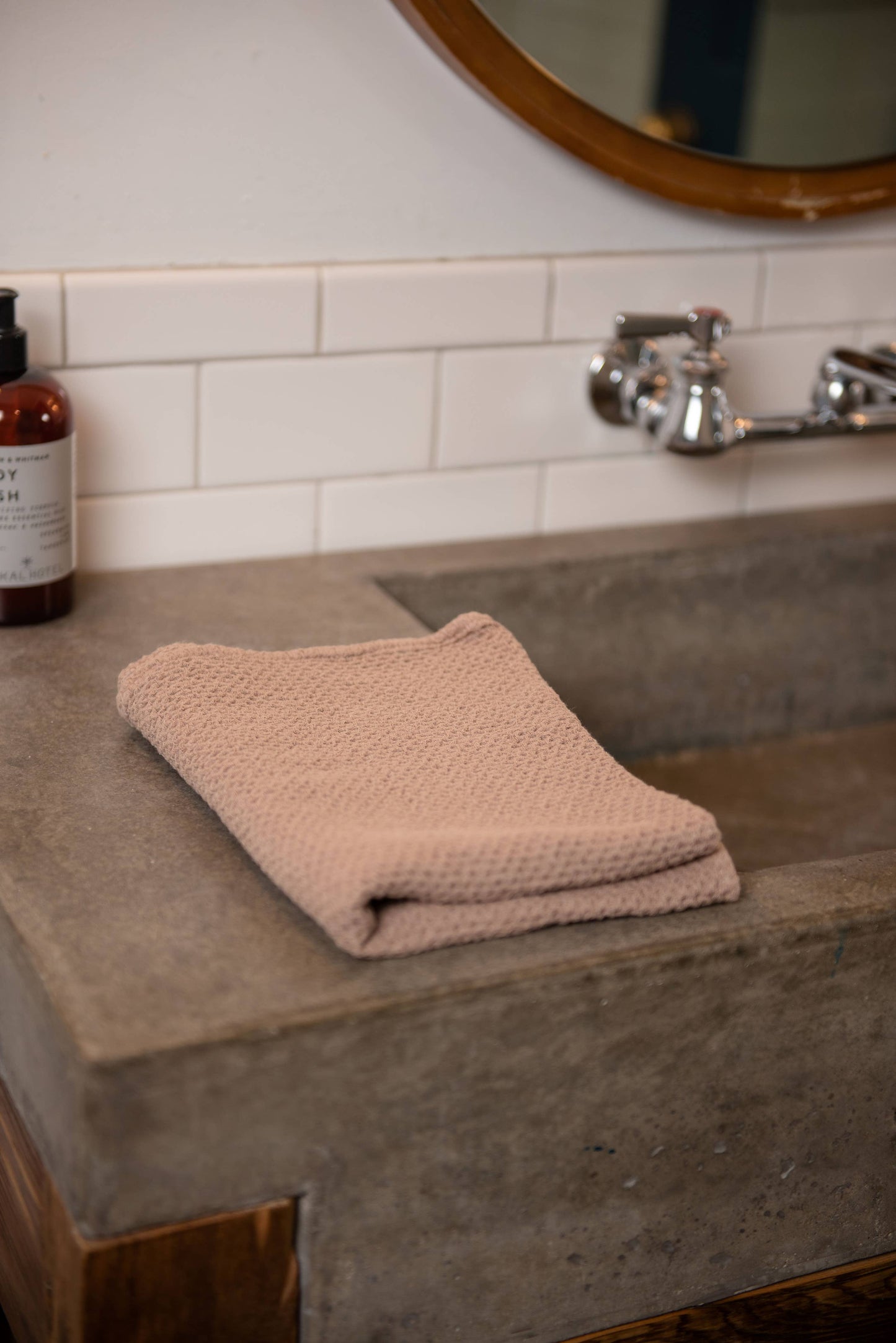 Linen Waffle Bath Towel