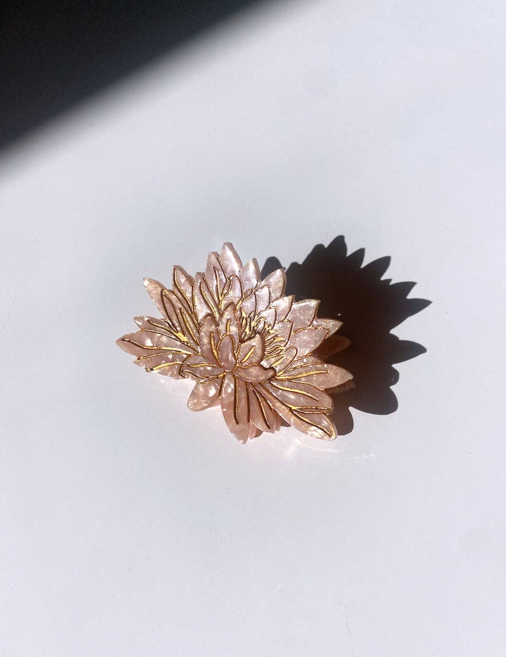 Hand-painted Water Lily Flower Claw Hair Clip | July Birth F