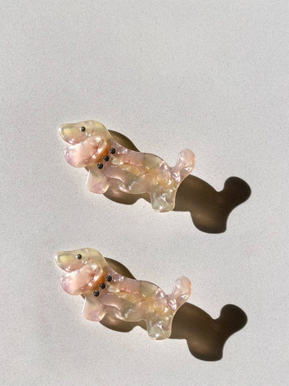 2pc Dog Acetate Hair Clips Set | Eco-Friendly