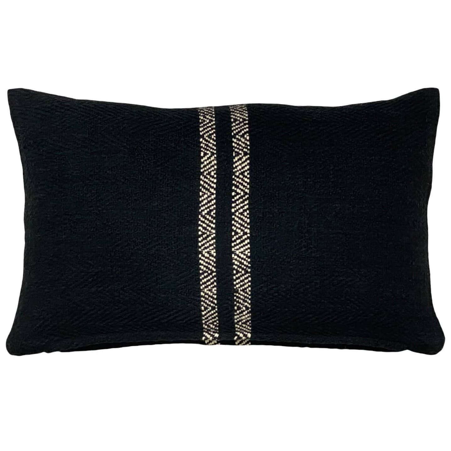 hugh lumbar pillow in black