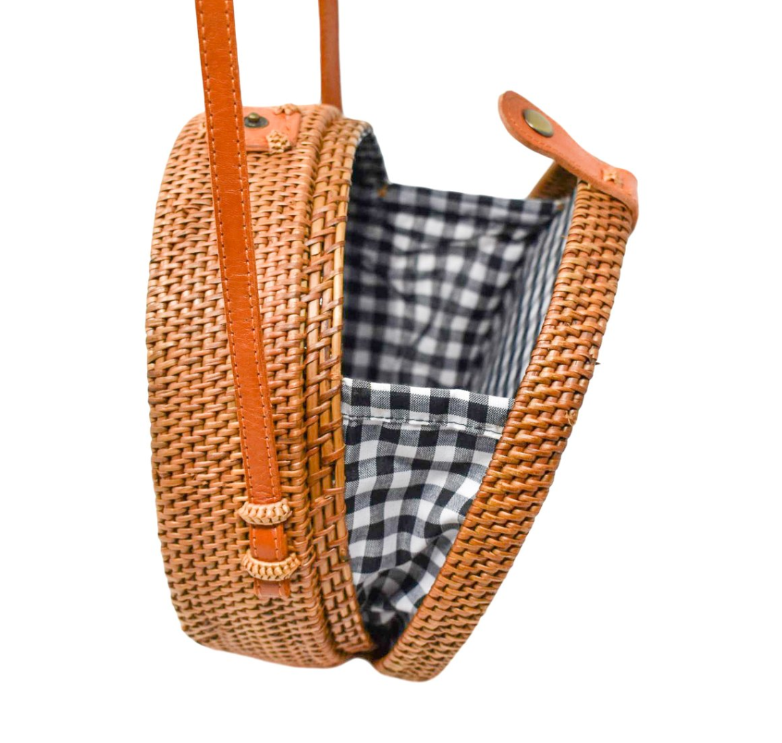 Camilla Round Rattan Bag - Natural