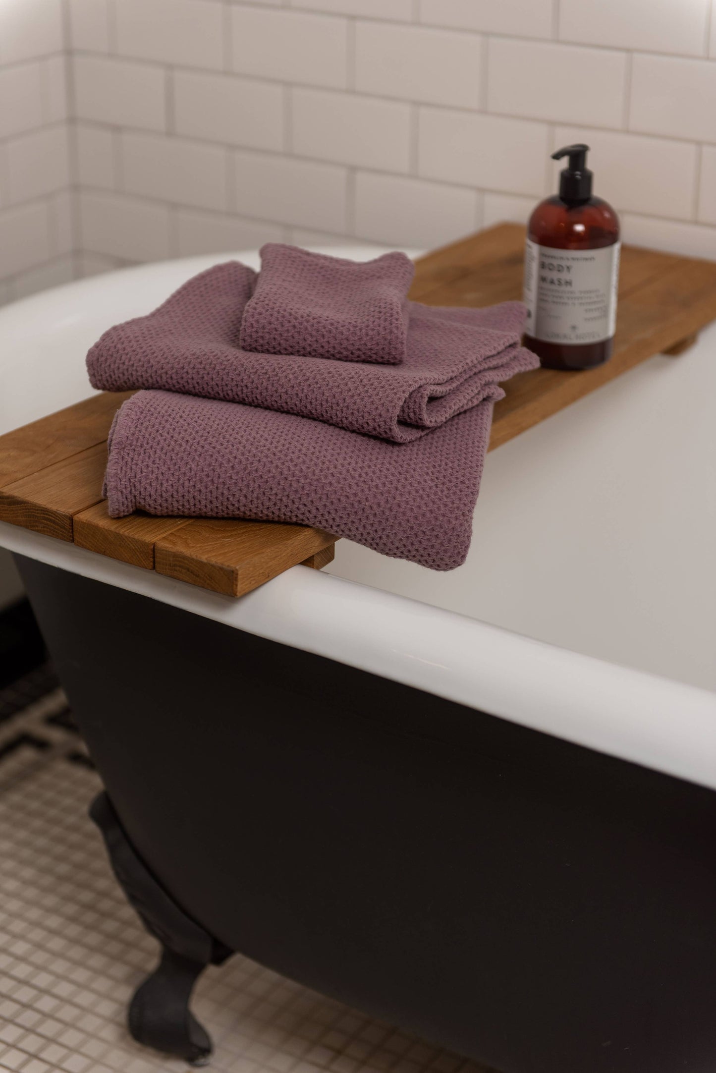 Linen Waffle Bath Towel