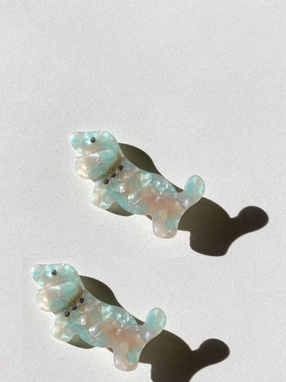2pc Dog Acetate Hair Clips Set | Eco-Friendly