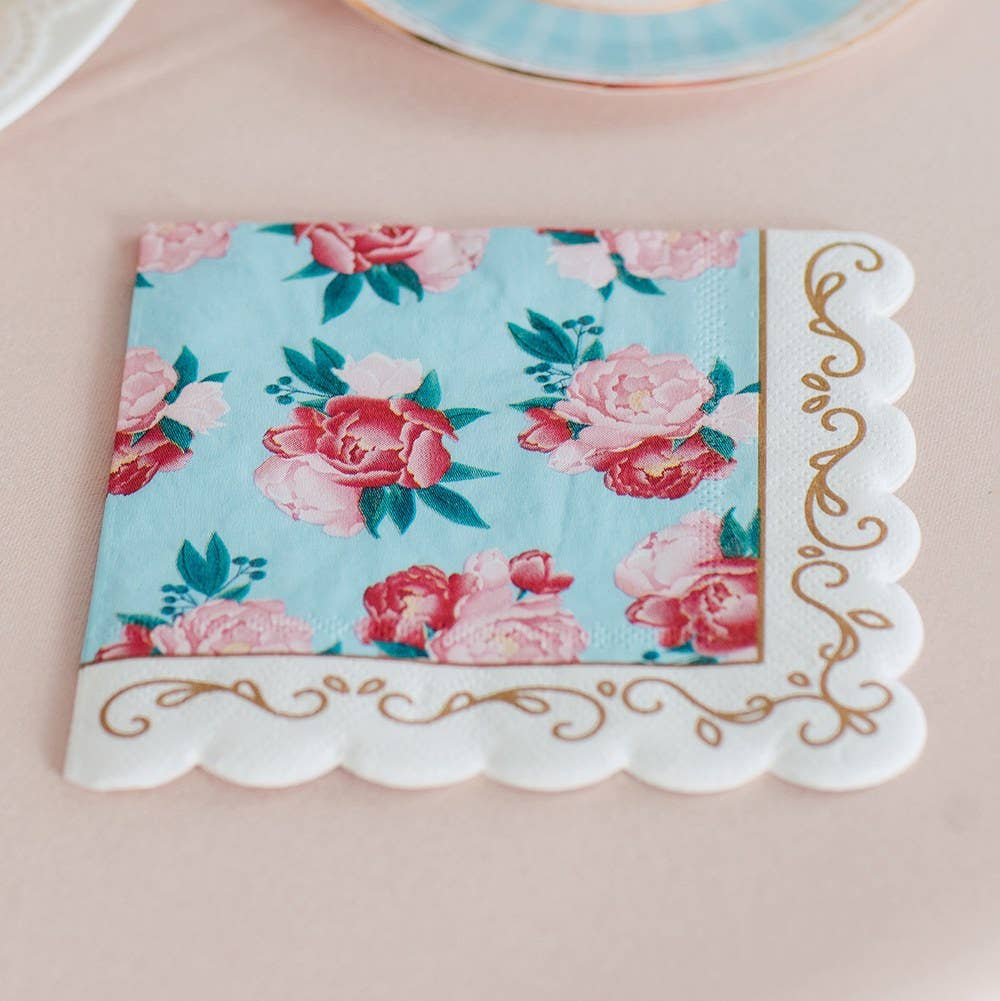 Cute Special Occasion Paper Party Napkins - Modern Floral