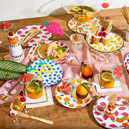 Fruit Punch Large Paper Party Plates (10 per Pack)