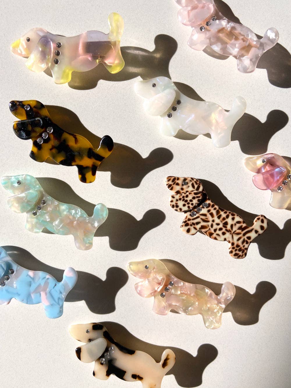 2pc Dog Acetate Hair Clips Set | Eco-Friendly