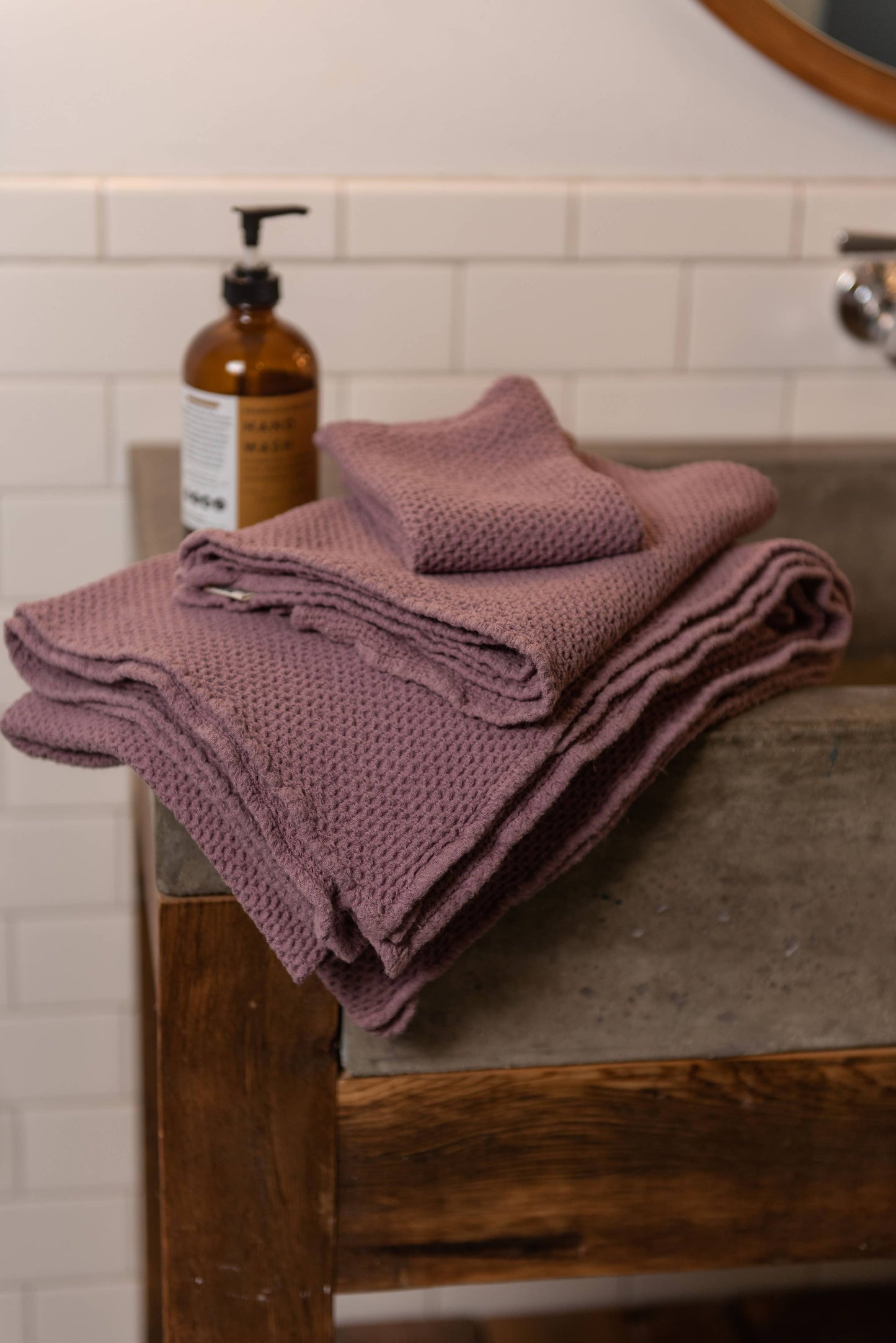 Linen Waffle Bath Towel